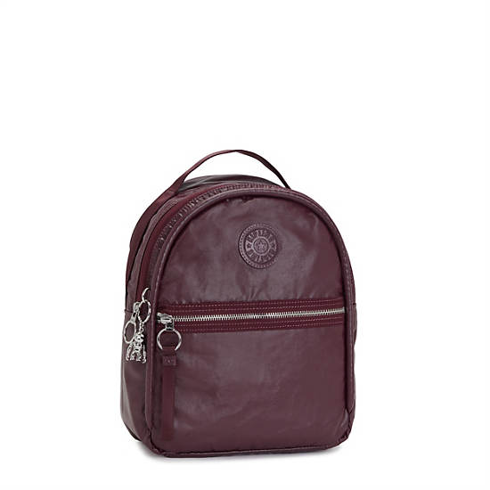 Kipling Kae Classic Metallic Ryggsekk Burgunder | NO 1629UZ